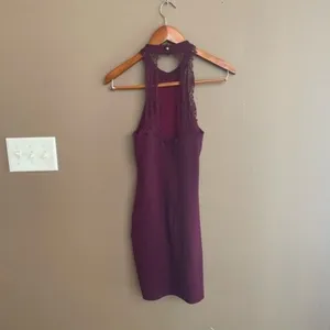 Lulus Endlessly Alluring Lace Bodycon Dress‎ in Wine Red Size Small thumbnail 5