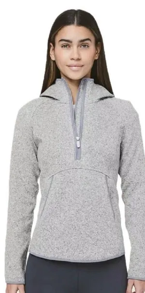 Lululemon Fleece & Thank You Pullover Heathered Gray 1/2 Zip thumbnail 1