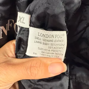 Vintage‎ London Fog Leather Cinched Waist Coat in Black Size Extra Large thumbnail 6