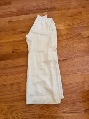 Princess Polly White Linen Pants thumbnail 3