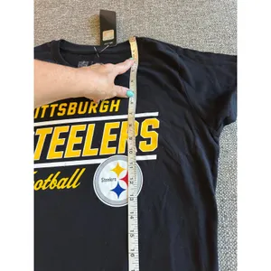 NFL Team Apparel Pittsburgh Steelers Black‎ Graphic T-Shirt Womens Medium NWT thumbnail 7