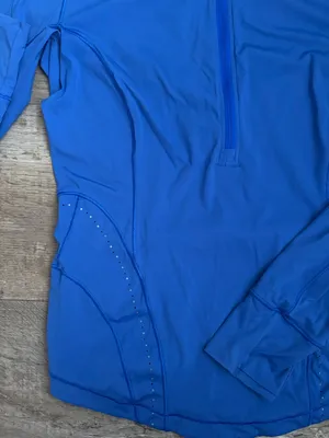 Lululemon Flash Forward Half Zip Cerulean Blue Sz 2 thumbnail 5