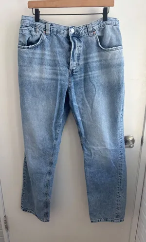WE THE FREE CRVY‎ SIREN LOW RISE STRAIGHT LEG JEANS 33 layered minimalist boho thumbnail 1