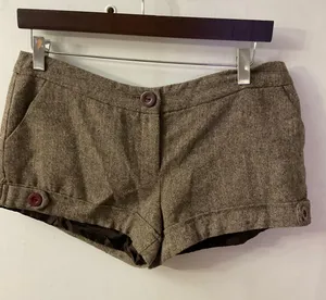 Vintage Women’s Brown Tweed Lined Shorts Spring No Size/Care Tag thumbnail 1