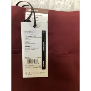 CALIA Essential High-Rise Leggings Deep Merlot WAX13A Women Medium NWT thumbnail 4
