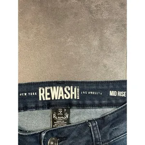 Rewash Mid Rise Distressed Skinny Jeans Trendy‎ Denim Streetwear B-393 thumbnail 3