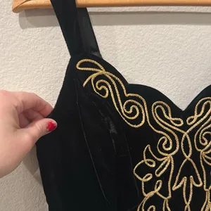 Vintage Black Velvet Scott McClintook Evening Gown | Size 8 thumbnail 5