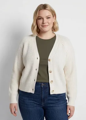 Old Navy Womens Cream Shaker-Stitch‎ Button-Front Cardigan Sweater Large White thumbnail 1