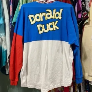 Disney parks Donald Duck color block spirit jersey M NWOT thumbnail 2