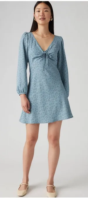 Levi’s Delray Long Sleeve Mini Dress Medium thumbnail 1