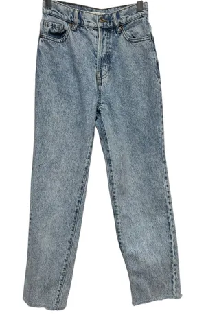 PacSun High Rise Straight Acid Wash Button Fly Denim Jeans 22 thumbnail 1