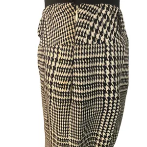 Evan Picone Classic Tailored Black White Houndstooth Plaid Midi Skirt Sze 10 Timeless Career thumbnail 4