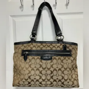 Coach Y2K Brown and Black Signature Tote thumbnail 3