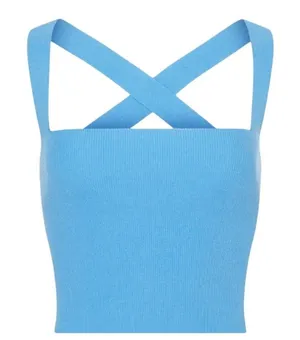 Louna Tie Back Top in Blue, Size S​ thumbnail 1