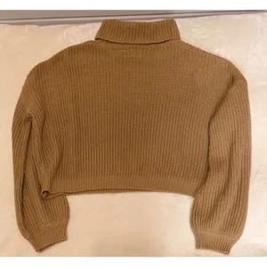 Princess Polly Cropped Turtleneck Sweater Camel Tan Ribbed Knit XS/S thumbnail 4