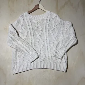 Princess Polly Women's S/M Cream Cable Knit Chunky Oversized Pullover Sweater thumbnail 1