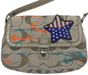 COACH Customized Tan Fabric Small Shoulder Bag thumbnail 1