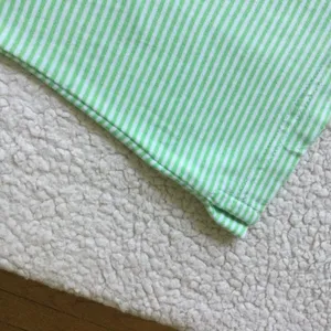 Y2K Polo Shirt Stretch Green Striped - Sz Medium thumbnail 12