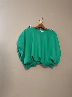 ENTRO Green Bubble Top and Short Size Large NWT thumbnail 2