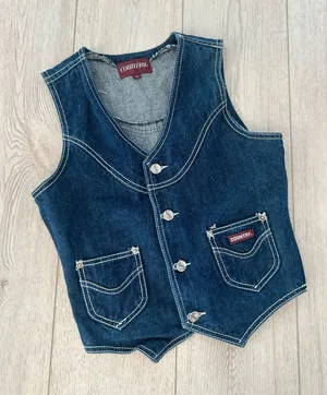 Vintage denim vest thumbnail 1
