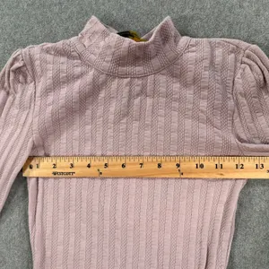 Free People Party in the Back Top Women's XS Purple Ribbed Long Sleeve Tie Back thumbnail 6