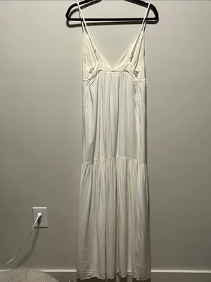 L*SPACE (NWT) Victoria Drawstring Empire Waist Maxi Cover Up Dress, Size Small thumbnail 6