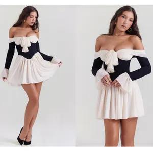 HOUSE OF CB 'Alana' Black & Cream Off‎ Shoulder Dress NWOT size XS A-C thumbnail 15