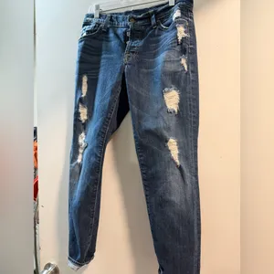 Seven For All Mankind Josefina Distressed Boyfriend Jeans Size 29 thumbnail 4