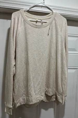 Vintage-Inspired Cream Long Sleeve Top – Size (add size) thumbnail 1