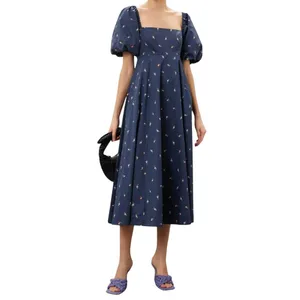 Hill House Home Matilda Dress in Navy Floral, Size XXS​ thumbnail 2
