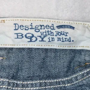 Designed With Your Body In Mind Jeans Women 10P Blue Vintage Style Elastic Waist thumbnail 6