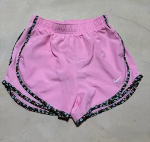 Nike Pink Women's Athletic Shorts with Floral Edge Trim XS thumbnail 1