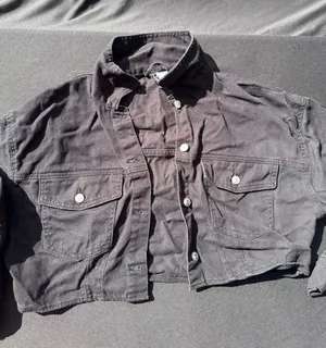 Divided Black Cropped Kids Jean Jacket thumbnail 1