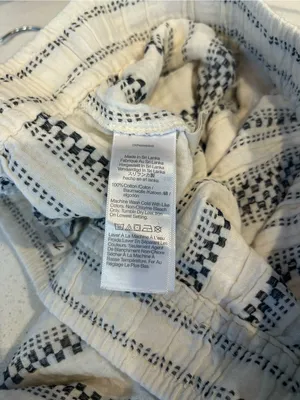 Madewell Lightspun Balloon Pull-On Pants Size Small White Black thumbnail 7