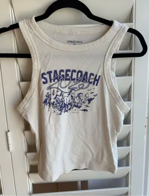 StageCoach 2025 White Tank Top Size M thumbnail 1