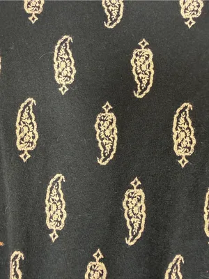 Garnet Hill Black Print Smocked Waist Maxi Dress M thumbnail 9