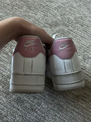 Nike Air Force Ones with Pink Swoosh size 9.5 thumbnail 4