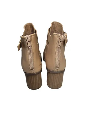 Dolce Vita Drako Tan Strappy Pointed-Toe Ankle Booties 8 neutral casual western thumbnail 4