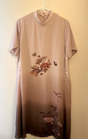 Cultural Floral Lightweight‎ Sheath Dress Panel Women's Size 4XL Buttons Formal thumbnail 1