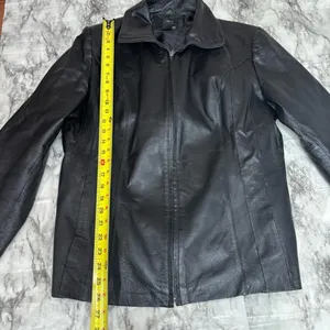 East 5th Genuine Leather Y2K Vintage Black Zip Up Jacket Coat size XL thumbnail 4
