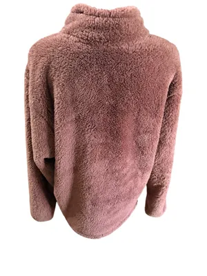 PINK Victoria's Secret Sherpa Teddy Half Zip Pullover Jacket In Rose Size XL thumbnail 5