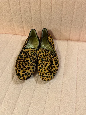 Birdies The Starling Cheetah Calf Hair Slip On Loafer Size 8.5 thumbnail 2