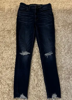 American Eagle Outfitters Super hi rise distressed jeggings size 6 regular thumbnail 4