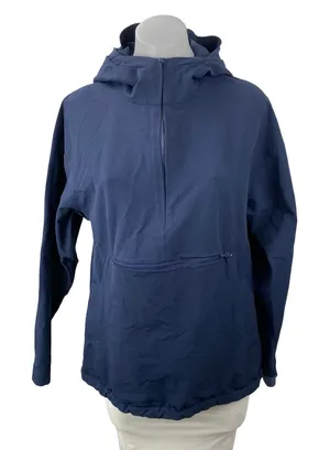 Outdoor Voices Womens Navy Blue Long Sleeve Hoodie Half Zip Anorak Jacket Size S thumbnail 1