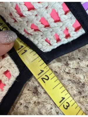 Victoria's Secret Purple Bikini Set with Black & Coral Accents thumbnail 4