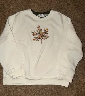 Hastings & Smith embroidered fall sweatshirt 🍂 White Size L thumbnail 1