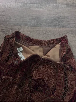 VINTAGE • Orvis • Midi Skirt • Size 6 • Paisley Print • Brown thumbnail 7