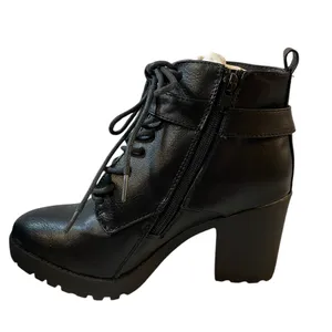 MADDEN GIRL Alexandra Black High Heeled Lace Up Combat Moto Boot NIB - Size 6 thumbnail 14