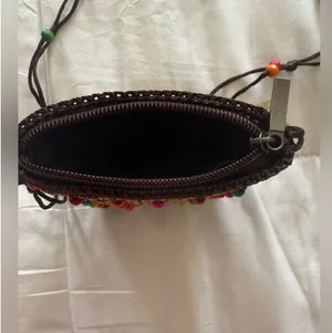 Colorful Beaded Crossbody bag Brown thumbnail 7