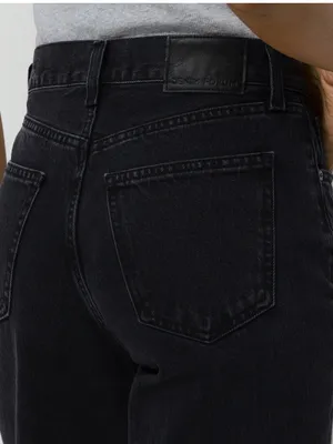 Aritzia Denim‎ Forum The Farrah Hi-Rise Wide Black Jeans Sz 27 thumbnail 3